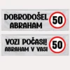 Transparent za abrahama - Dobrodošel abraham