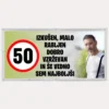 Transparent za rojstni dan s sliko - 30, 40, 50, 60...