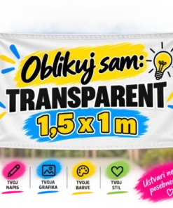 Transparent 1,5x1m - OBLIKUJ SAM