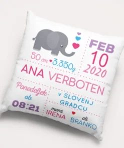 Vzglavnik - ROJSTVO Slonček11