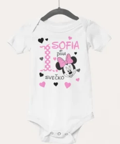 Otroški bodi - MINNIE MOUSE - Prvi rojstni dan