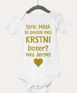 Otroški bodi - Bi bila moja botra? ZLAT NAPIS1