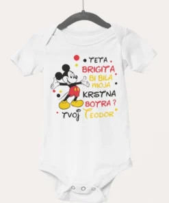 Otroški bodi - Krstni boter motiv miki miške