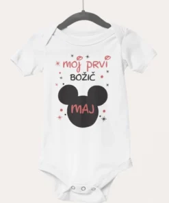 Otroški bodi-1 - Moj prvi božič - Minnie Mouse
