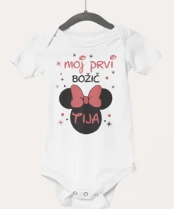 Otroški bodi - Moj prvi božič - Minnie Mouse