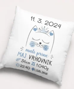 Vzglavnik - rojstvo otroka - Mala princeska1