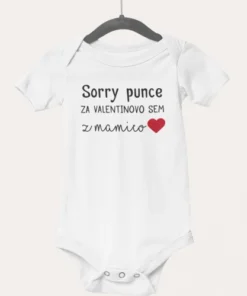 Otroški bodi - VALENTINOVO - Sorry, za valentinovo se z mamico in atijem
