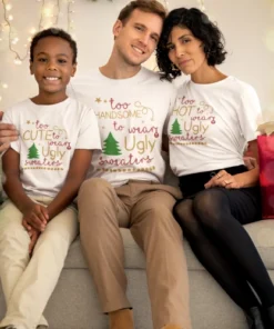 Družinski božični komplet - too CUTE to wear ugly sweaters 1