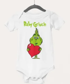 Otroški bodiji z napisom - Baby grinch