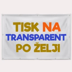 Transparent s tiskom po želji