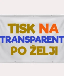Transparent s tiskom po želji