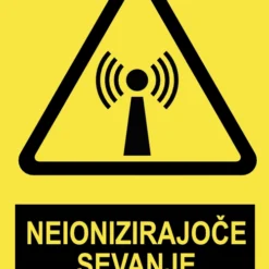 Pozor - NEIONIZIRAJOČE sevanje