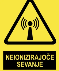Pozor - NEIONIZIRAJOČE sevanje