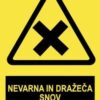 Pozor NEVARNA IN DRAŽEČA SNOV z napisom