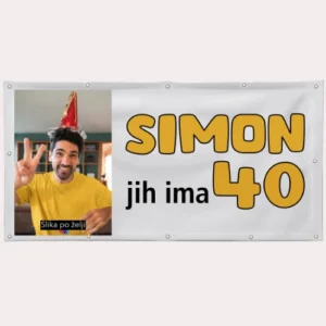 Transparent za rojstni dan s sliko