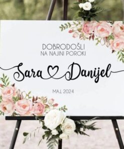Dobrodošli na najini poroki tabla