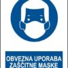 Obvezna uporaba zaščitne maske