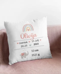 Vzglavnik - Rojstvo otroka - mavrica