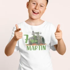 Otroška majica za rojstni dan - traktor 1