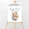Tabla z napisom baby shower