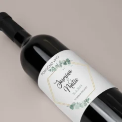 Nalepke za poročno vino - Zelenje
