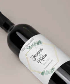 Nalepke za poročno vino - Zelenje