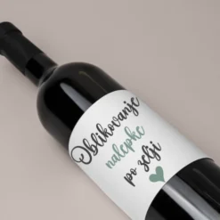 Nalepke za poročno vino - Oblikovanje po želji