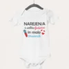 Otroški bodiji z napisom - Narejena z veliko ljubezni in znanosti