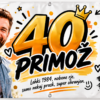 Personaliziran transparent za 40. rojstni dan s fotografijo, imenom in napisom po želji.