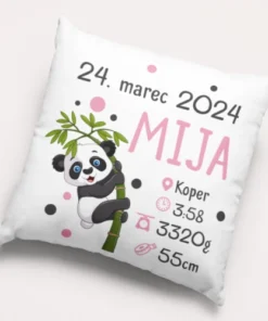 Vzglavnik - Darilo za rojstvo - PANDA1