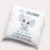Vzglavnik z rojstnimi podatki otroka - SLONČEK