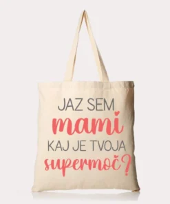 Bombažna vrečka s tiskom - SUPERMOČ