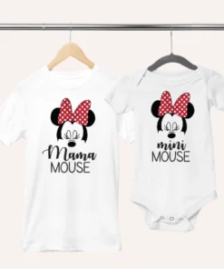Ujemajoče se majice - Mini in Mama mouse