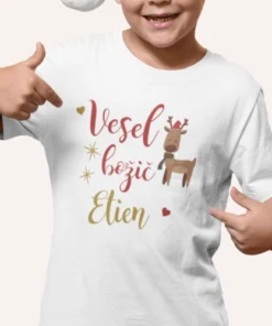 Otroška majica- Vesel božič - Jelen 1