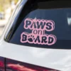 Avto nalepke - Paws on board - tačke v avtu