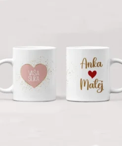 Skodelica za valentinovo s sliko
