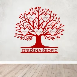 Stenska nalepka - Družinsko drevo-1