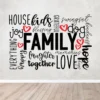 Stenska nalepka - Family - Družina