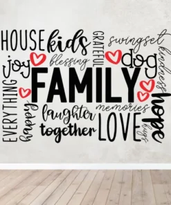 Stenska nalepka - Family - Družina