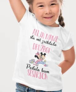 Otroška majica - Mami in ati sta mi zrihtala družbo