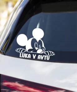 AVTO NALEPKE-miki-miška-otrok-v-avtu1