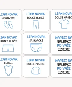 Nalepka za označevanje oblačil - vrtec