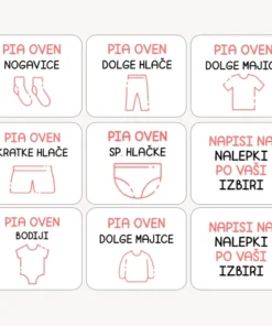 Nalepka za označevanje oblačil - vrtec
