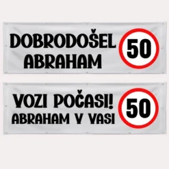Transparent za abrahama - Dobrodošel abraham