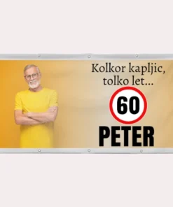 Transparent za rojstni dan - Kolkor kapljic tolko let