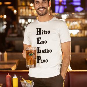 Majica s tiskom - HELP - hitro eno laško pivo