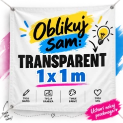 Transparent 1x1m - OBLIKUJ SAM