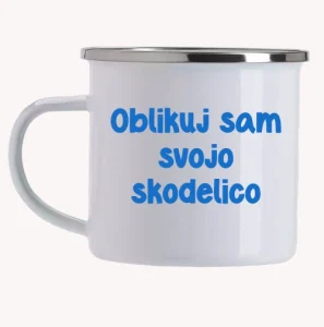 Emajlirana skodelica s tiskom - oblikuj sam