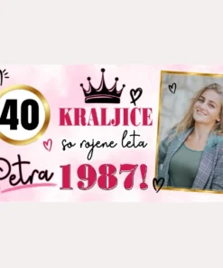 Transparent za rojstni dan ženske - KRALJICE SO ROJENE LETA