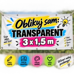 Transparent 3x1,5m - OBLIKUJ SAM